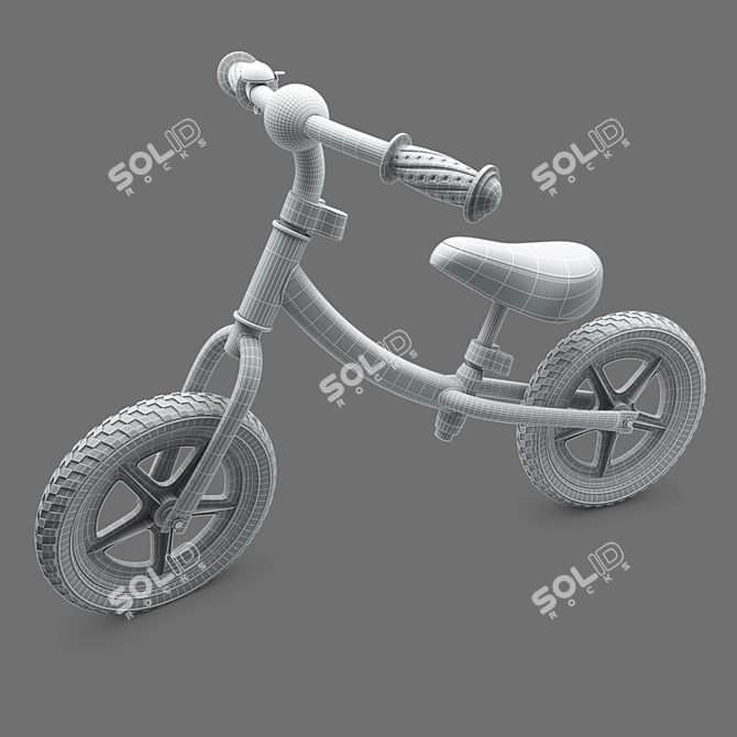 Playful Pedals: Kids Bike Model 3D model image 3