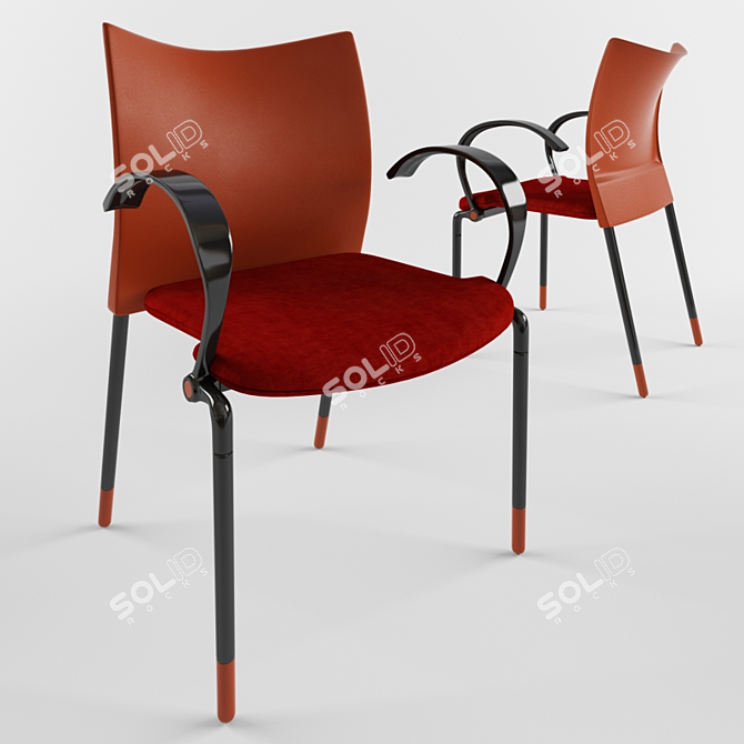 ErgoFlex Office Chairs 3D model image 3