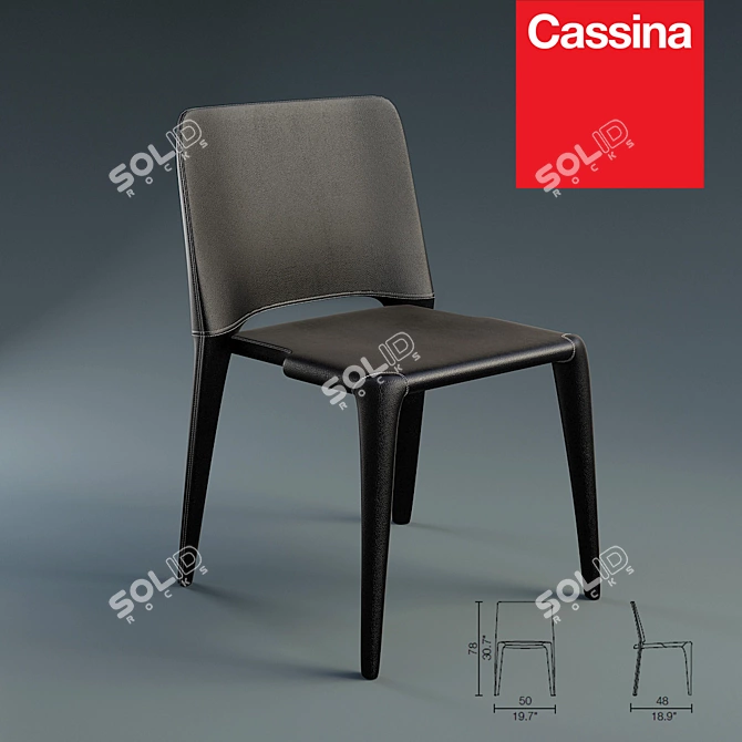 Iconic Bull Chair: Cassina's Masterpiece 3D model image 1