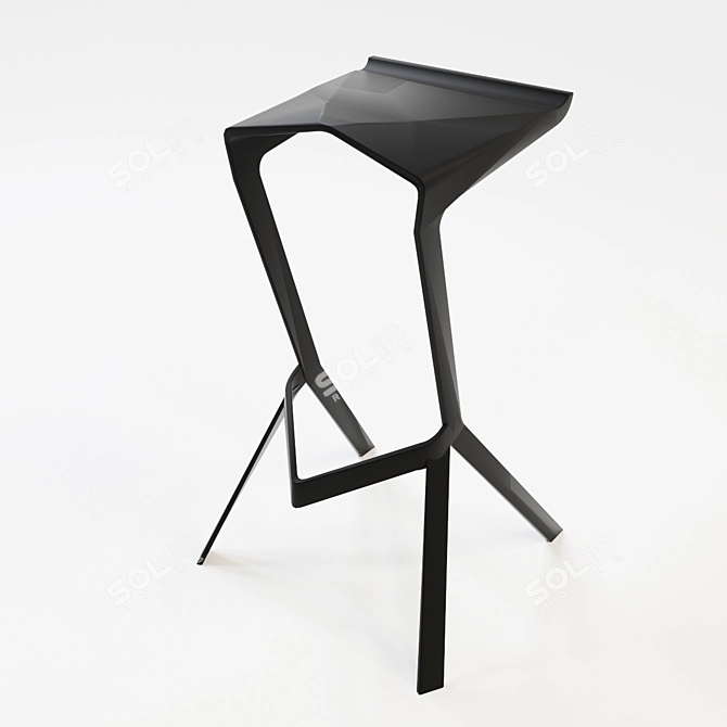 Mod Made Aspect Bar Stool: Sleek and Versatile 3D model image 1