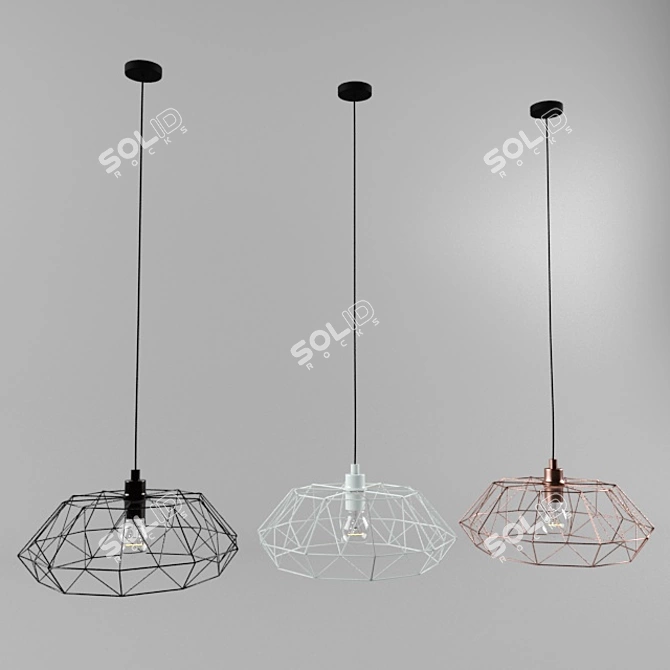 Modern EGLO Carlton Pendant Light 3D model image 1