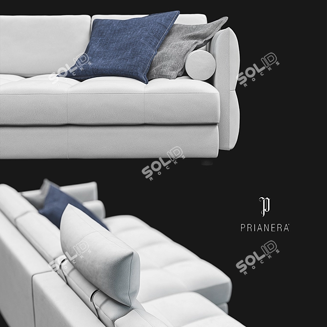 PRIANERA Leather Sofa 3D model image 2