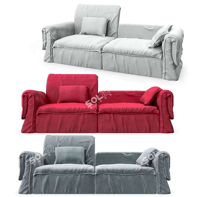 Sophisticated Saba Italia LES FEMMES Sofa 3D model image 2