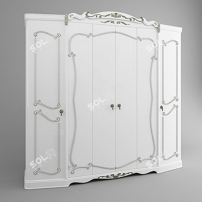 Classic Medium Quality Cabinet 3D model image 1