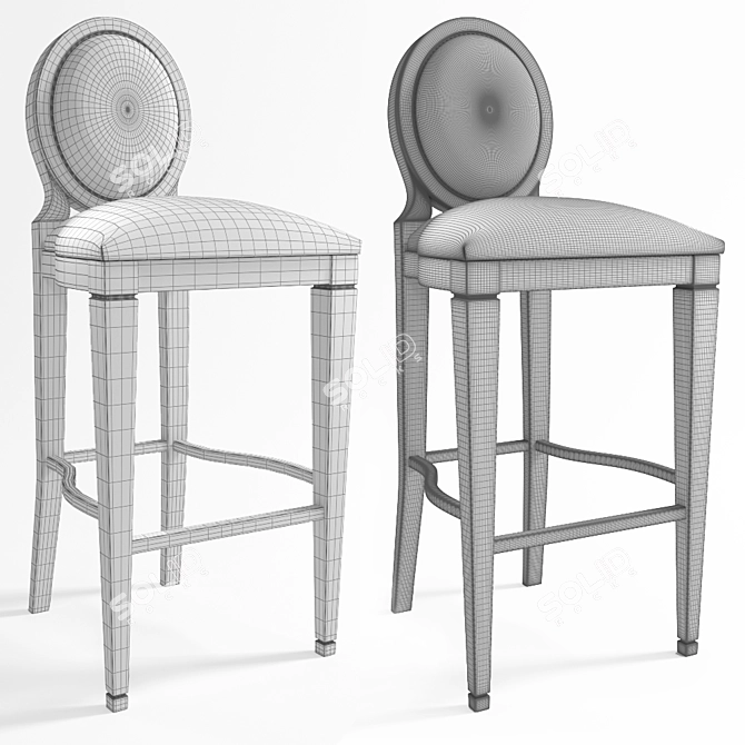 Elegant Bar Chair: Angelo Cappellini 6310SB 3D model image 2