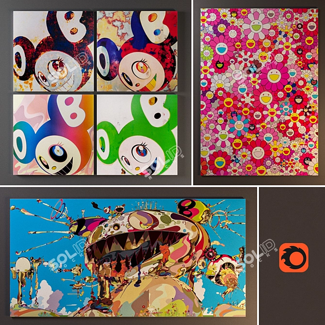 Takashi Murakami Art Collection 3D model image 1