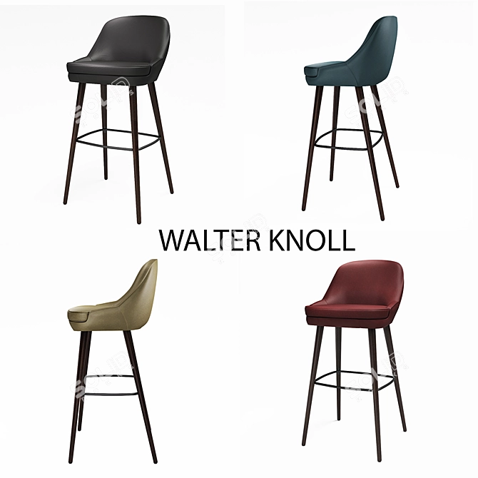 Elegant Walter Knoll Chair 3D model image 2