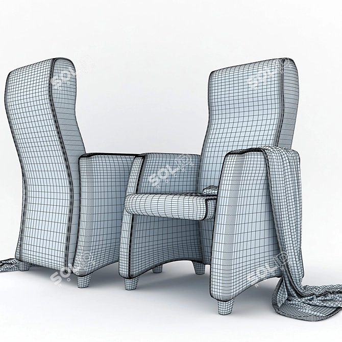 SUN Chair: Spanish Elegance & Comfort. 3D model image 3