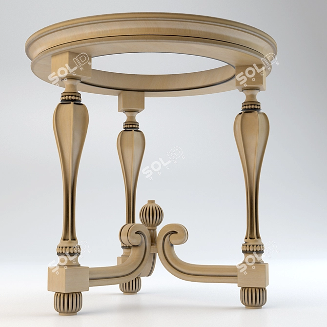 Stylish Wooden Coffee Table 3D model image 2