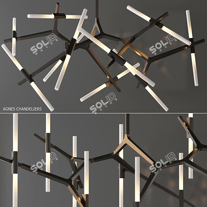 Agnes Chandelier - Elegant Illumination 3D model image 1