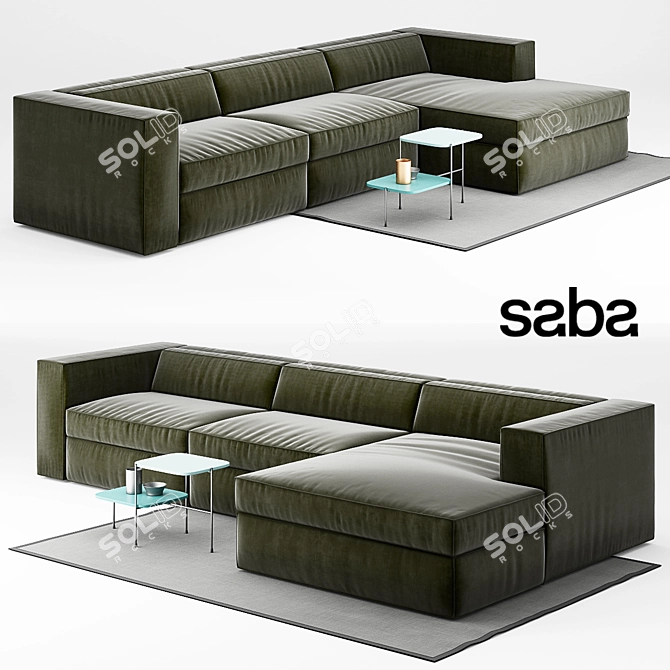 Modern Saba Up Sofa Set 3D model image 1