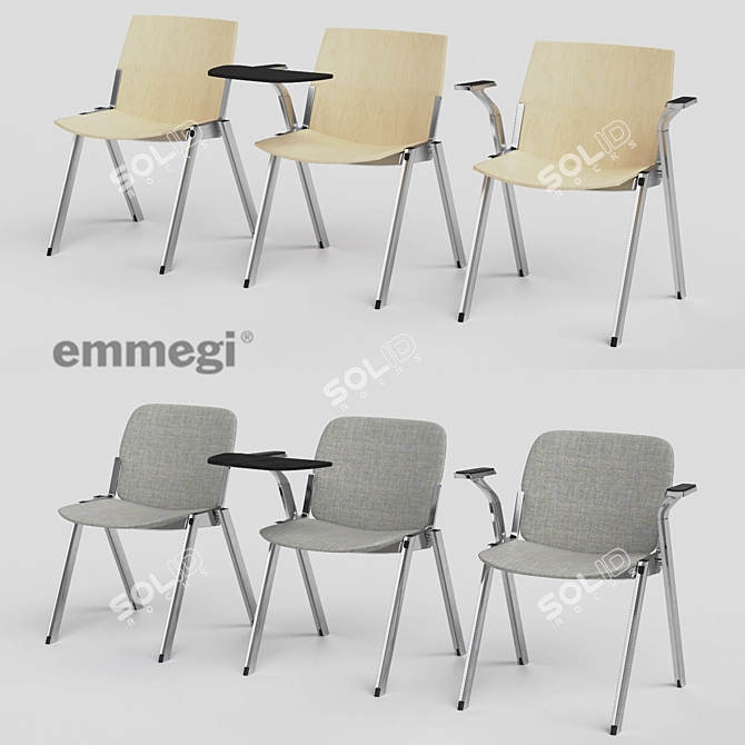 Flexible Seating Solution: Emmegi Cavea Chairs 3D model image 1
