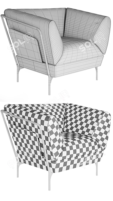 Modular Easy Chair by Lammhults 3D model image 3