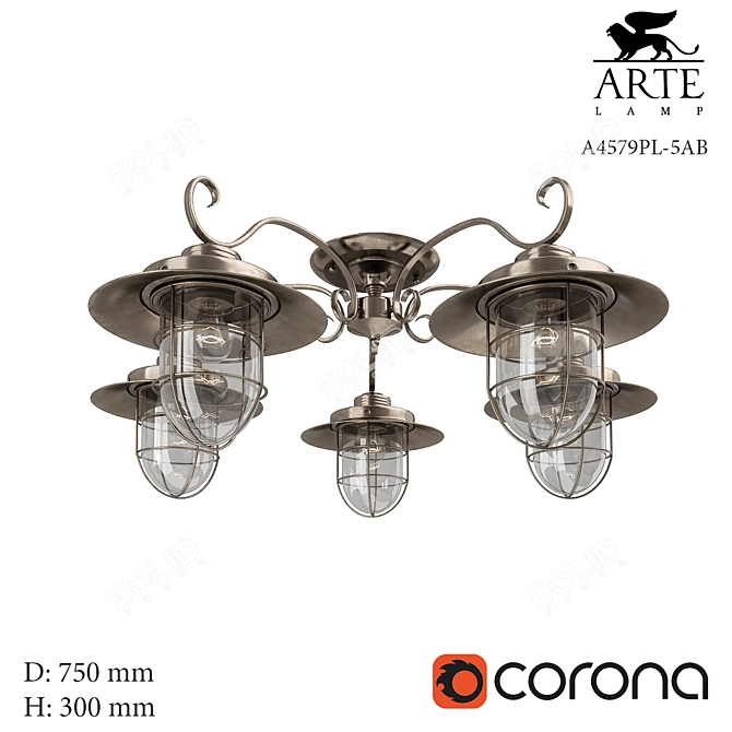 ARTE LAMP Modern Pendant Light 3D model image 1