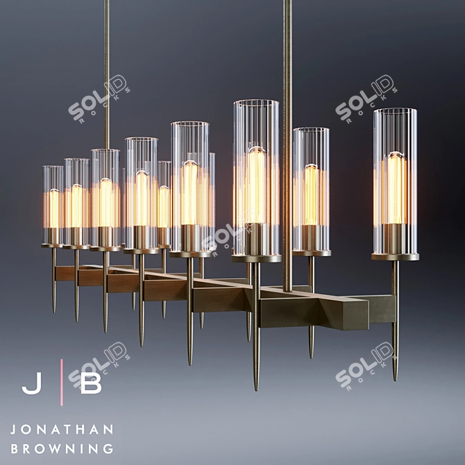 Elegant Alouette Chandelier: Exquisite Illumination 3D model image 1