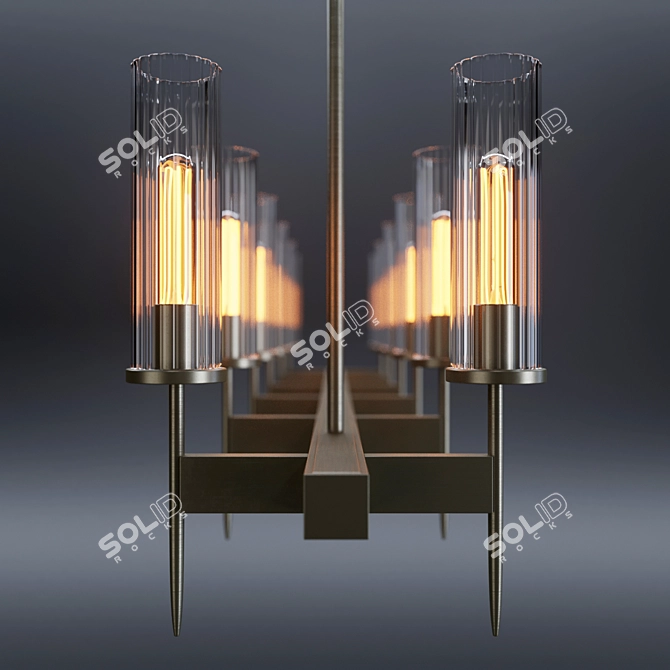 Elegant Alouette Chandelier: Exquisite Illumination 3D model image 2