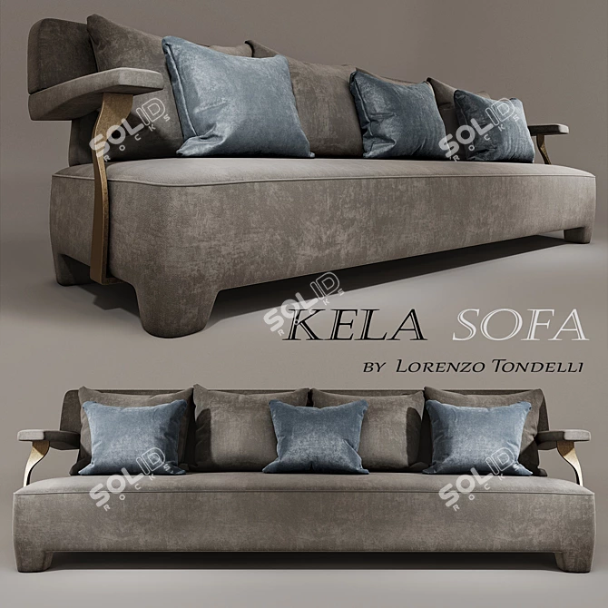 Kela Luxeform Sofa: Sleek and Stylish 3D model image 1
