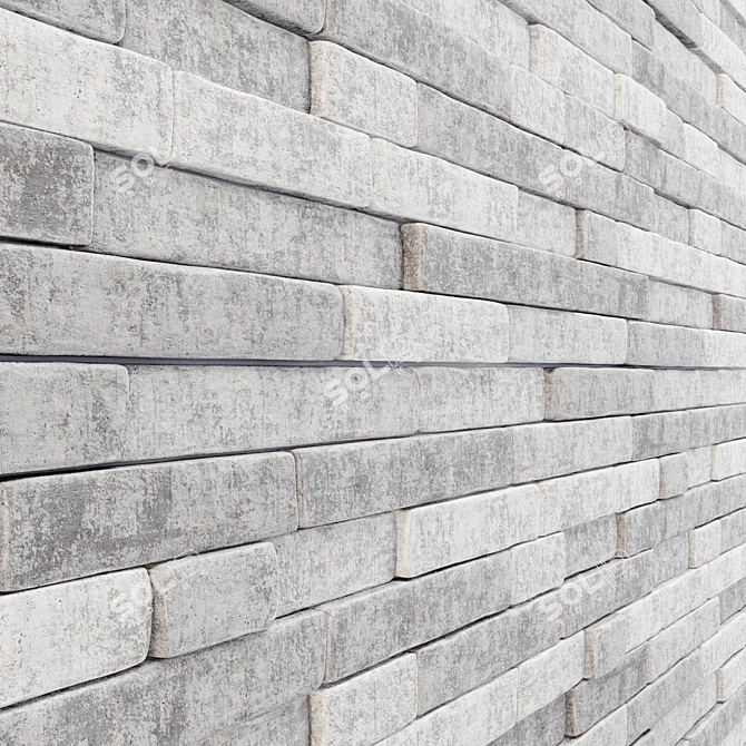 Versatile Brick Panel for Seamless Tile Design 3D model image 1