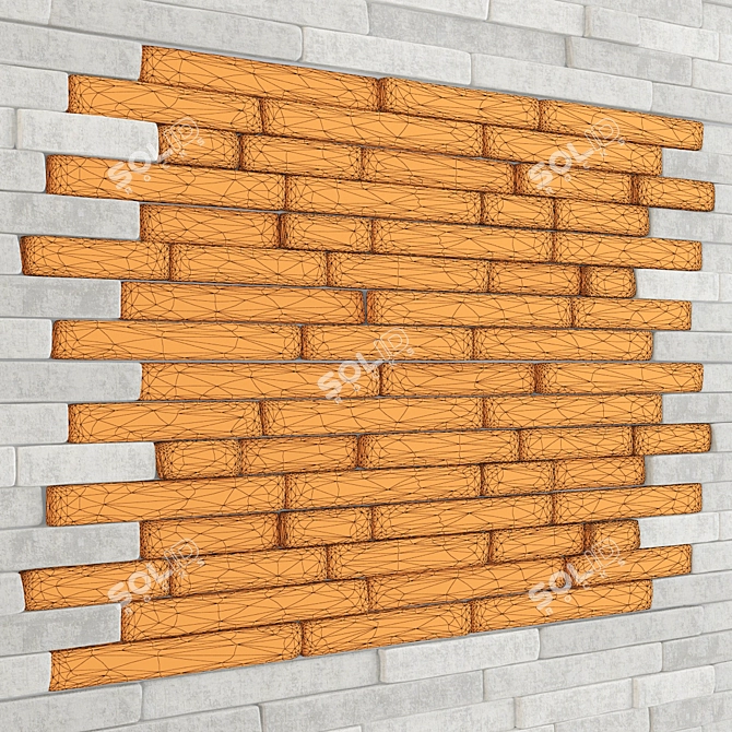 Versatile Brick Panel for Seamless Tile Design 3D model image 3