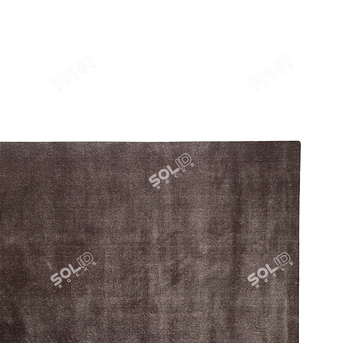 Elegant Earth Charcoal Rug 3D model image 3