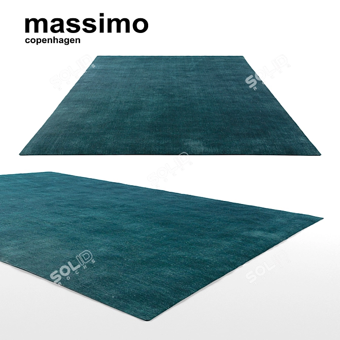 Luxury Sea Green Earth Rug 3D model image 1