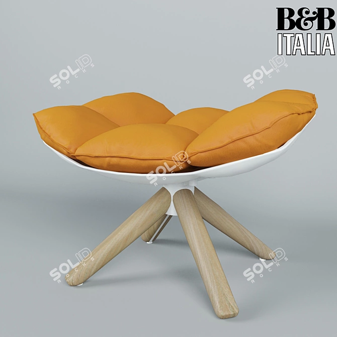 B&B Italia Husk Outdoor Armchair: Elegant Comfort for Your Patio 3D model image 1