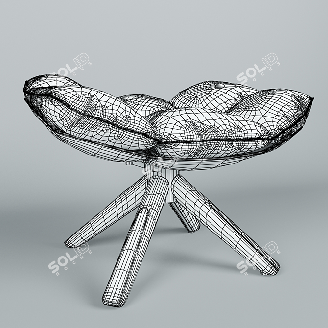 B&B Italia Husk Outdoor Armchair: Elegant Comfort for Your Patio 3D model image 2