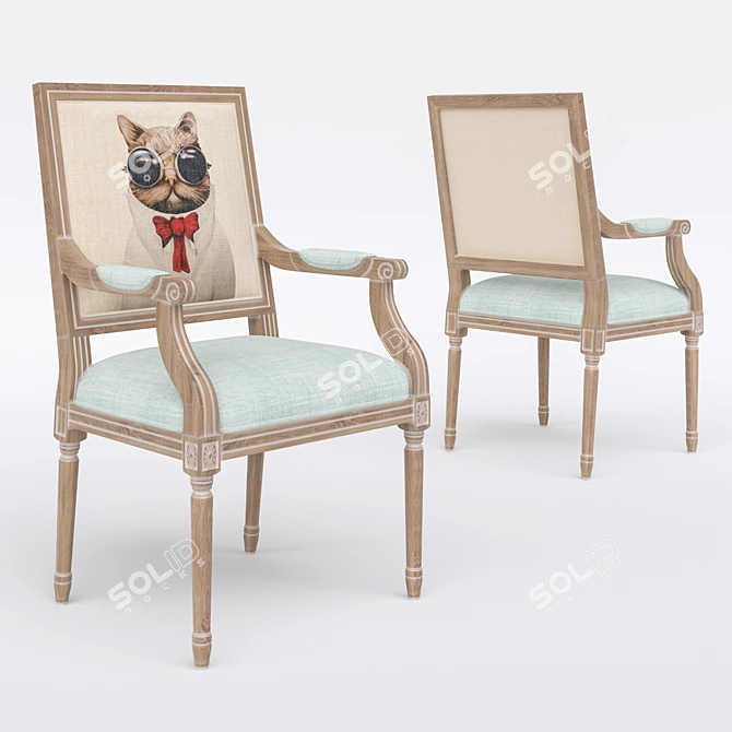 Elegant Providence Chair 3D model image 1