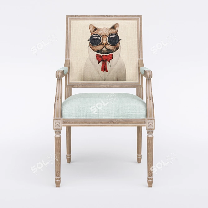 Elegant Providence Chair 3D model image 2