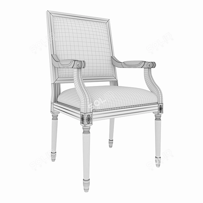 Elegant Providence Chair 3D model image 3