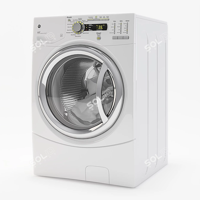 GE 4.1 DOE CU. FT. Washer: Efficient and Spacious 3D model image 1