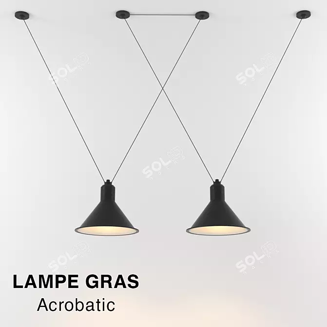 Dynamic Glow: Acrobatic Lamps 3D model image 1