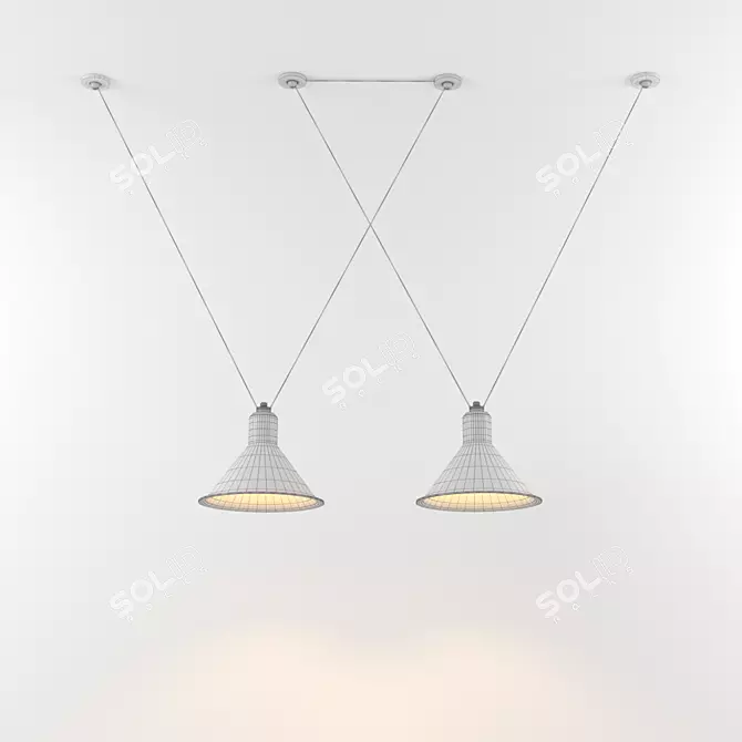 Dynamic Glow: Acrobatic Lamps 3D model image 2