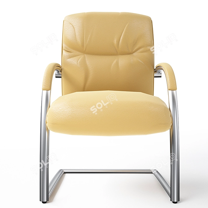 Italian Design Chair: Project Slitta 3D model image 2