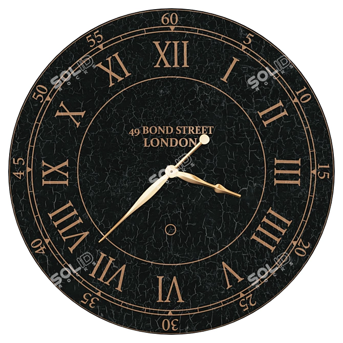 Elegant 18" Bond Street Clock 3D model image 1