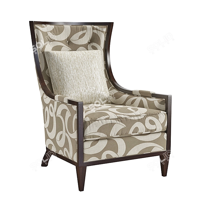 Elegant and Comfortable Lexington Greenwood Chair 3D model image 1