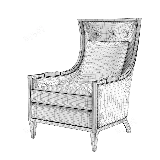 Elegant and Comfortable Lexington Greenwood Chair 3D model image 3