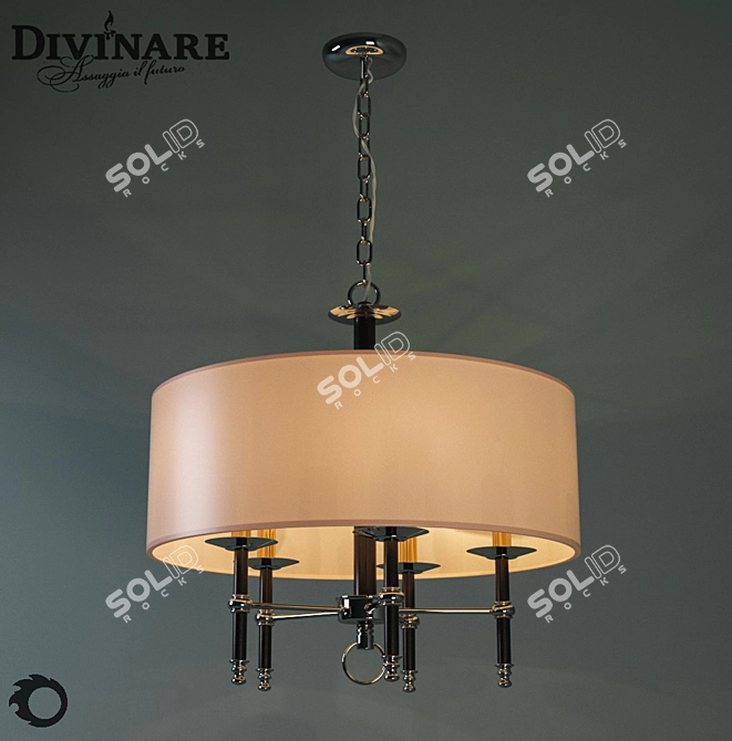 Divinare Candela Pendant 1162/01 SP-5 3D model image 1