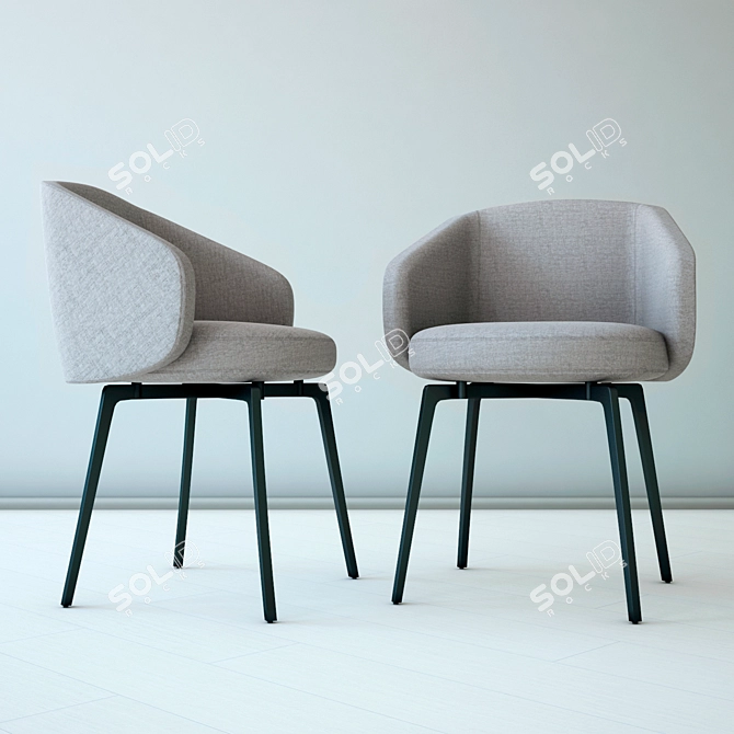 BEA Fabric Easy Chair 3D model image 1
