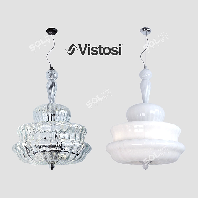 Elegant Vistosi Novecento Chandelier 3D model image 1