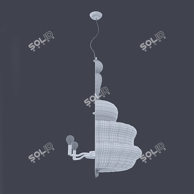 Elegant Vistosi Novecento Chandelier 3D model image 2