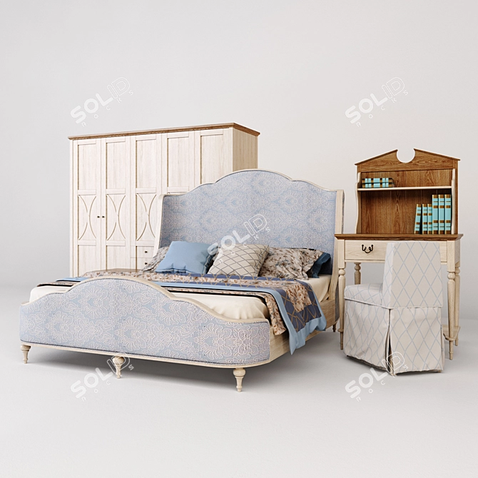 French Country Classic Furniture 3D model image 1