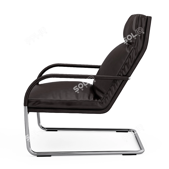 Walter Knoll George Lounge: Stylish Leather Lounge Chair 3D model image 2