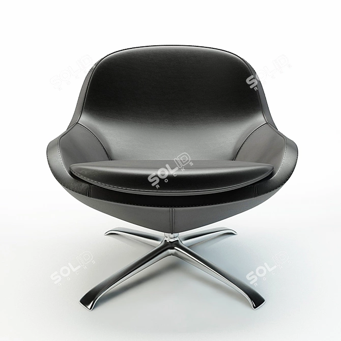 Versatile Veneto Armchair: Rotating Function, Customizable Options 3D model image 2