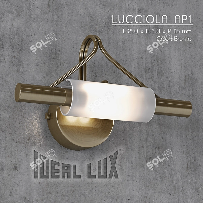 Elegant Metal Wall Lamp 3D model image 2