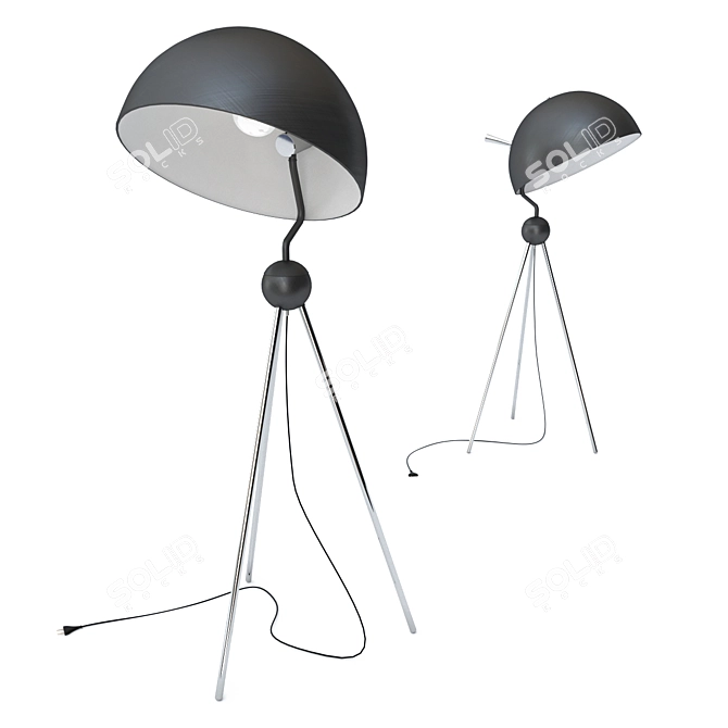 Modern Tripod Floor Lamp 3D model image 1