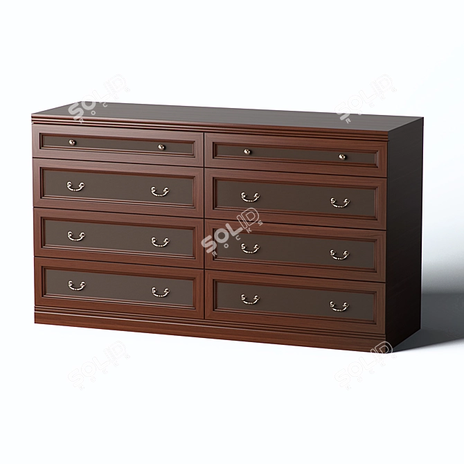 Elegant 160cm Tall Chest 3D model image 1