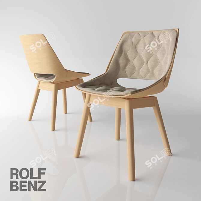 Rolf Benz 650: Sleek and Stylish Chair 3D model image 1