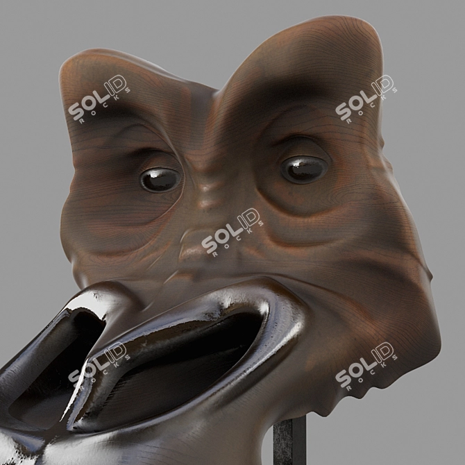 Garel's Gorilla Mask III: Detailed Sculpture 3D model image 2