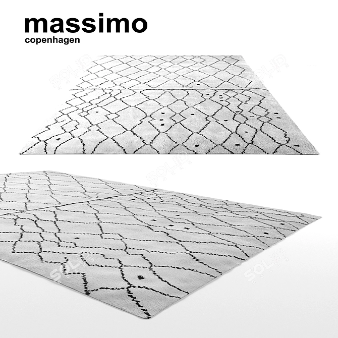 Luxury Moroccan Inspired Rug: Massimo Marrakesh 3D model image 1